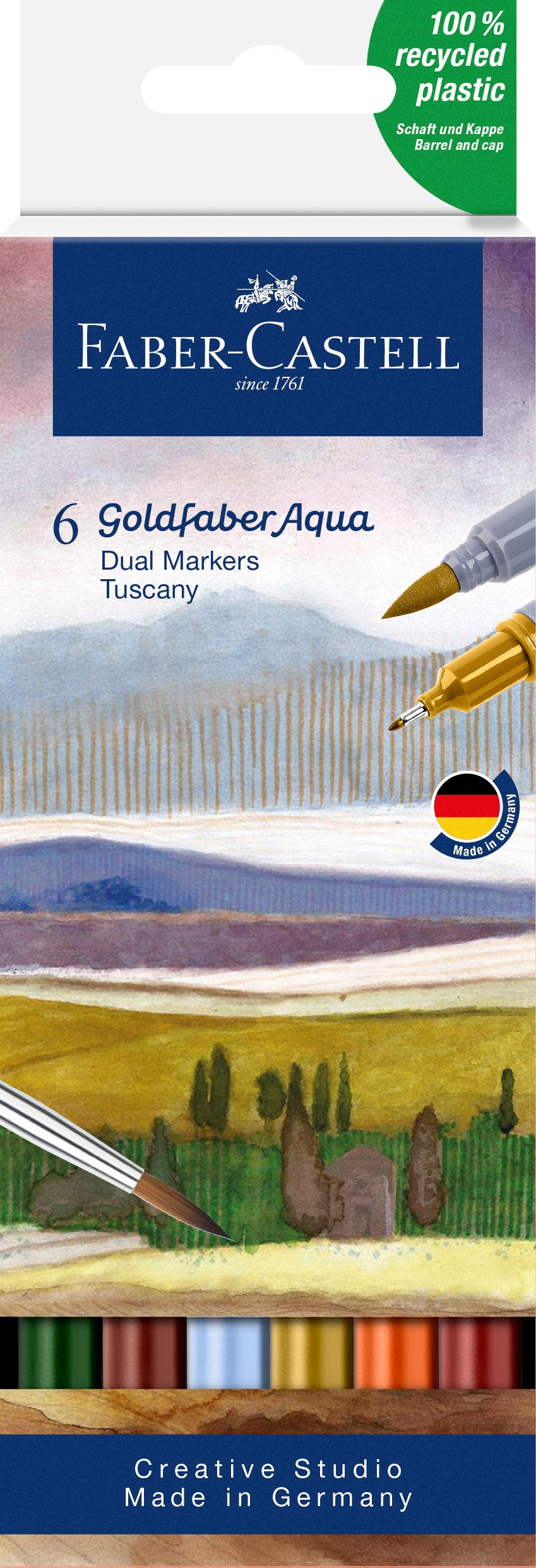 MARKER SOLUBIL 2 CAPETE SET 6 BUC TOSCANA GOLDFABER FABER-CASTELL MARKER SOLUBIL 2 CAPETE SET 6 BUC TOSCANA GOLDFABER FABER-CASTELL